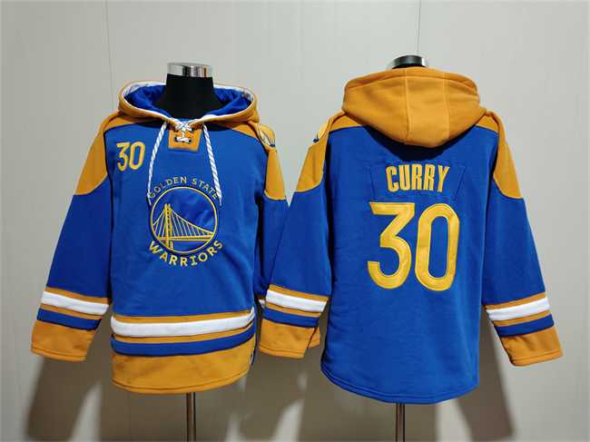 Men's Golden State Warriors #30 Stephen Curry Blue Yellow Lace-Up Pullover Hoodie,We sell and wholesale Men's Golden State Warriors #30 Stephen Curry Blue Yellow Lace-Up Pullover Hoodie on line form chian!